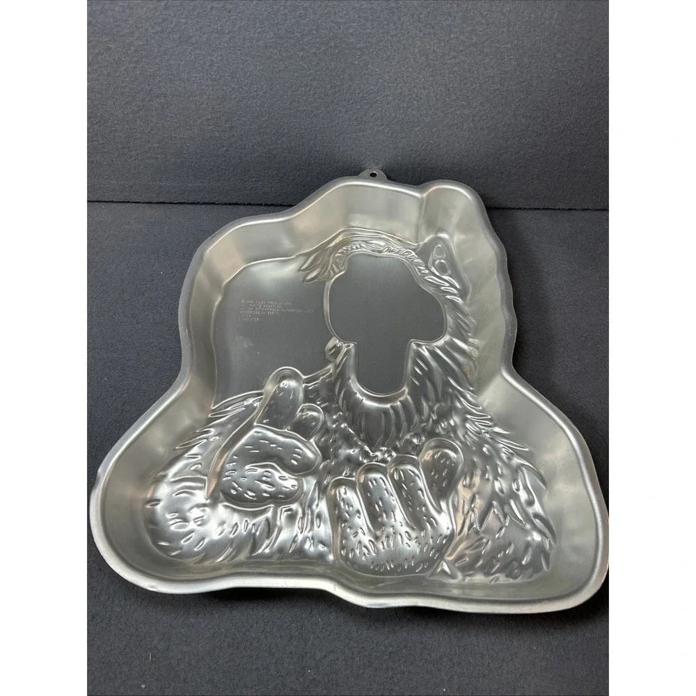 Vintage 1988 Wilton ALF Cake‎ Pan Happy Birthday Kiddo Aluminum W/ Face & Liner